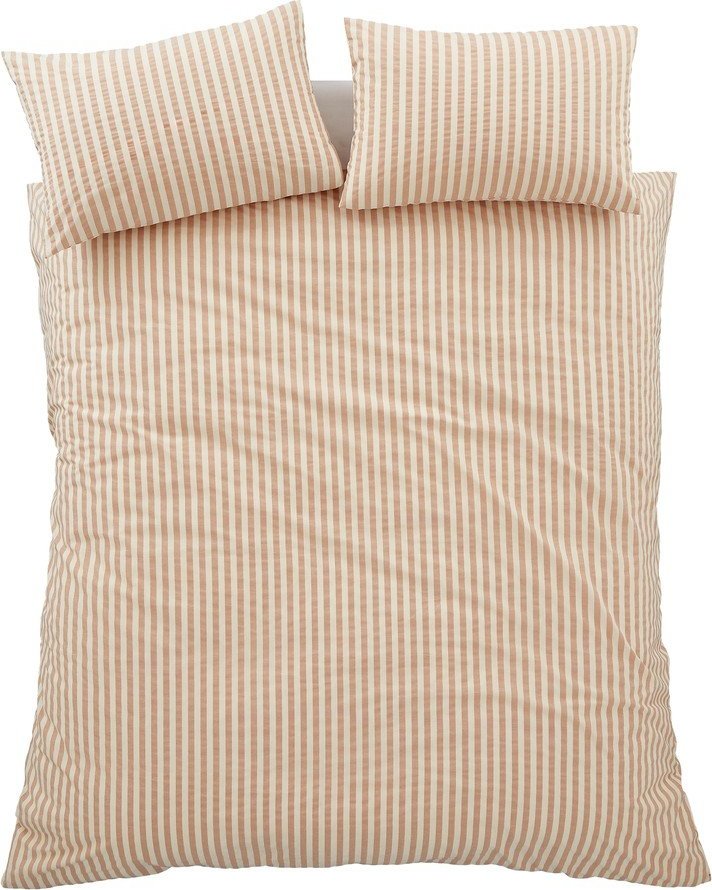 Oranžové 3dílné povlečení na dvoulůžko/prodloužené 230x220 cm Cotton Rich Woven Stripe – Pineapple Elephant Pineapple Elephant