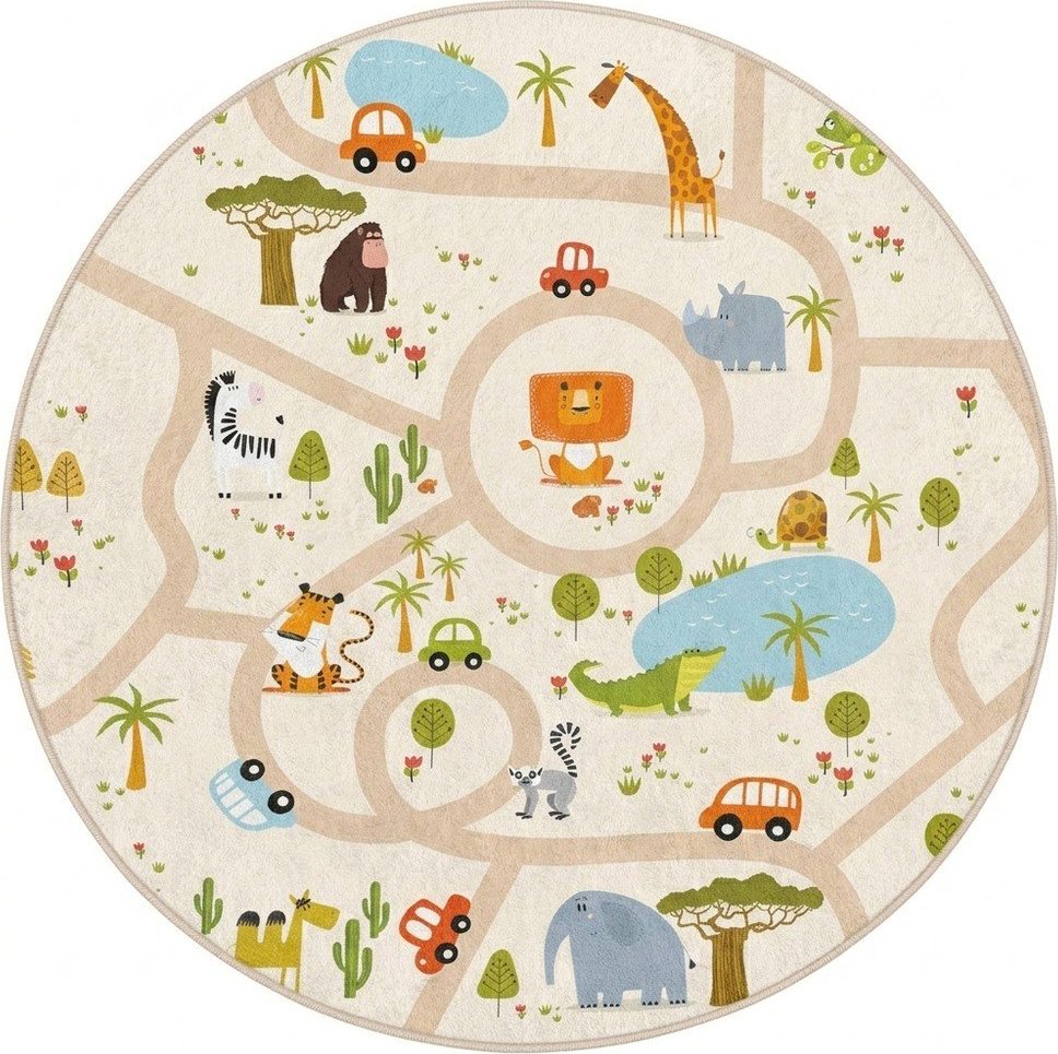 Pratelný dětský hrací koberec ø120 cm Savana Ride – Mila Home Mila Home