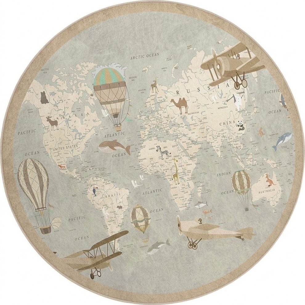 Pratelný dětský hrací koberec ø150 cm Vintage World – Mila Home Mila Home