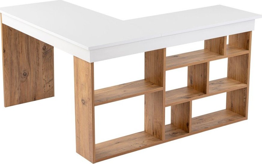 Rohový pracovní stůl v dekoru borovice 120x130 cm Vesper – Kalune Design Kalune Design