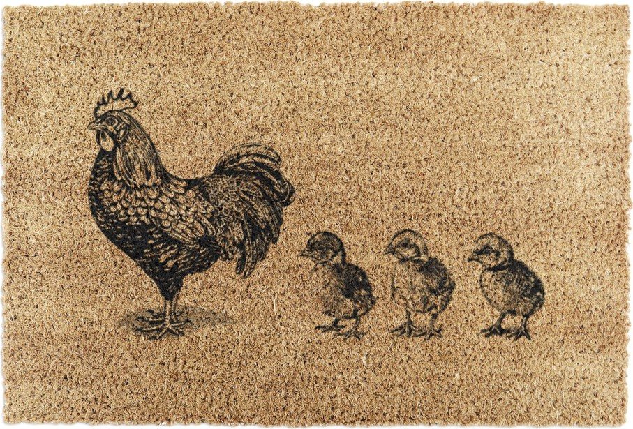 Rohožka z kokosového vlákna 40x60 cm Chickens and Chicks – Artsy Doormats Artsy Doormats