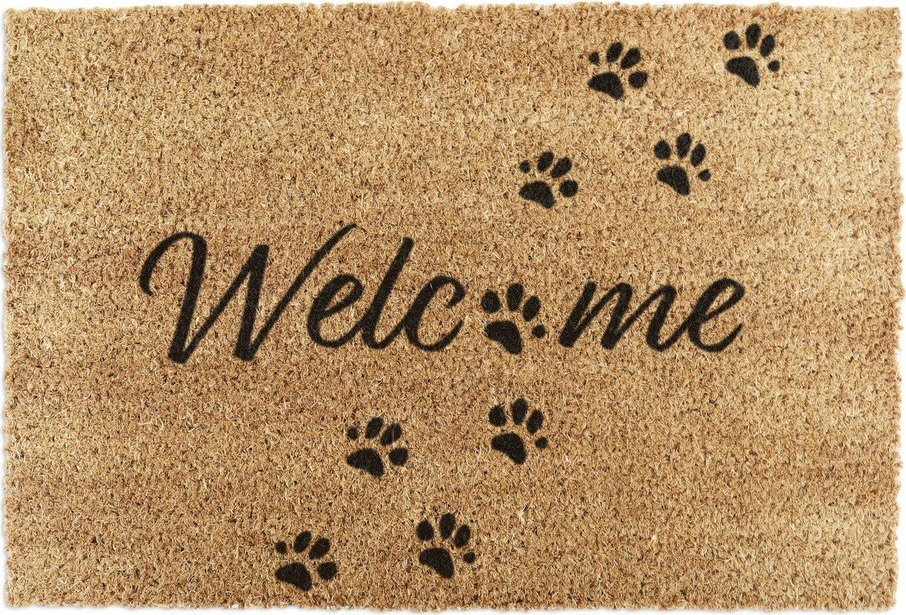 Rohožka z kokosového vlákna 60x90 cm Welcome Paws – Artsy Doormats Artsy Doormats