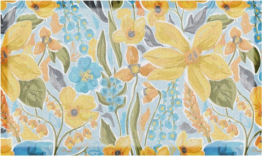 Rohožka z PVC 40x70 cm Flowers – Artsy Doormats Artsy Doormats