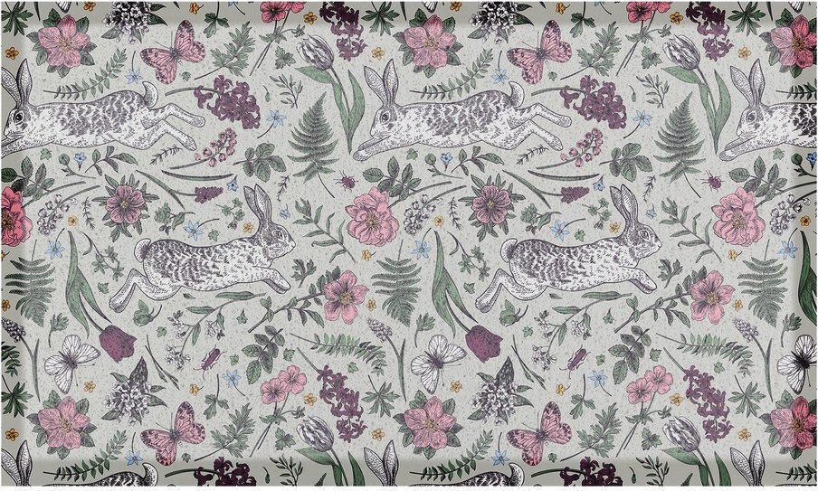 Rohožka z PVC 40x70 cm Hare Wildflowers – Artsy Doormats Artsy Doormats