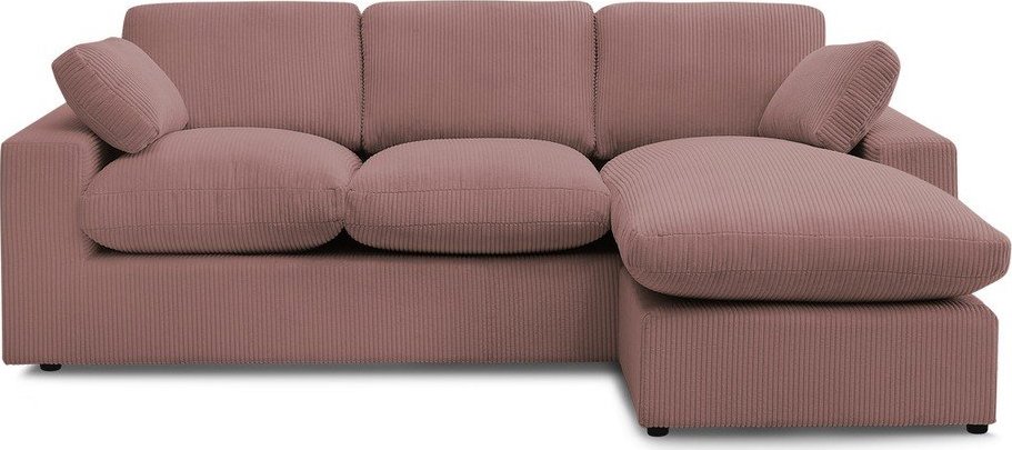 Růžová manšestrová rohová pohovka Belair – Bobochic Paris Bobochic Paris