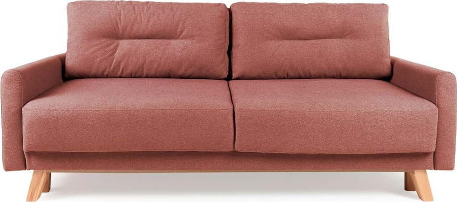 Růžová rozkládací/s úložným prostorem pohovka 214 cm Pop - II. jakost – Bonami Selection Bonami Selection