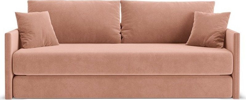 Růžová sametová rozkládací pohovka 209 cm Shannon – Cosmopolitan Design Cosmopolitan design