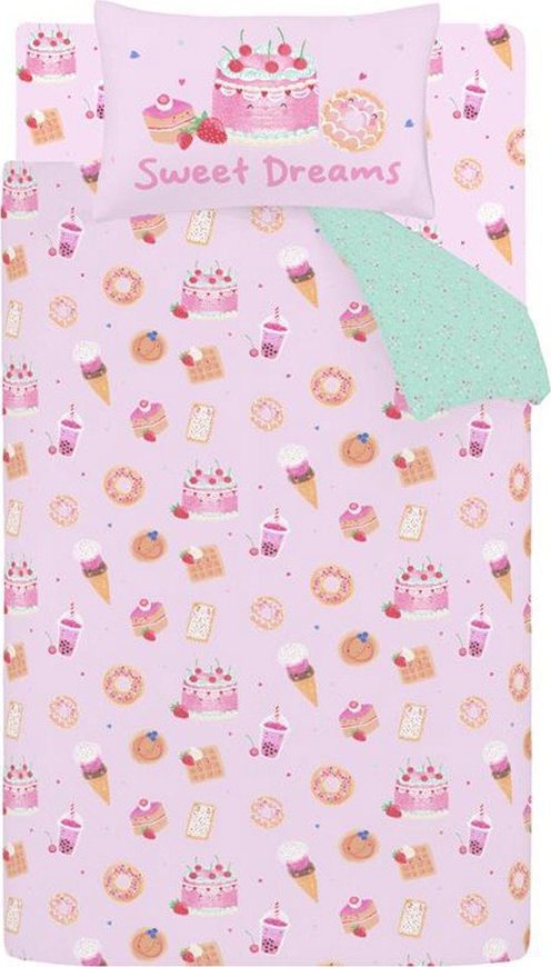 Růžové dětské povlečení na jednolůžko 135x200 cm Sweet Treats – Catherine Lansfield Catherine Lansfield
