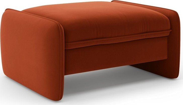 Sametová podnožka v cihlové barvě Georgia – Micadoni Micadoni