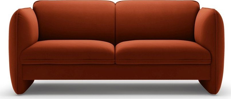 Sametová pohovka v cihlové barvě 168 cm Georgia – Micadoni Micadoni