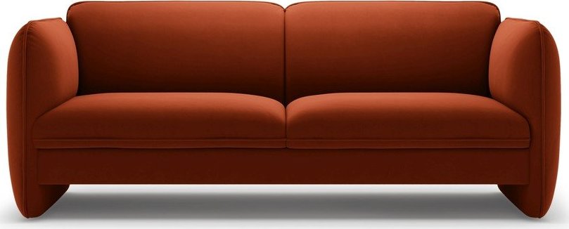 Sametová pohovka v cihlové barvě 204 cm Georgia – Micadoni Micadoni