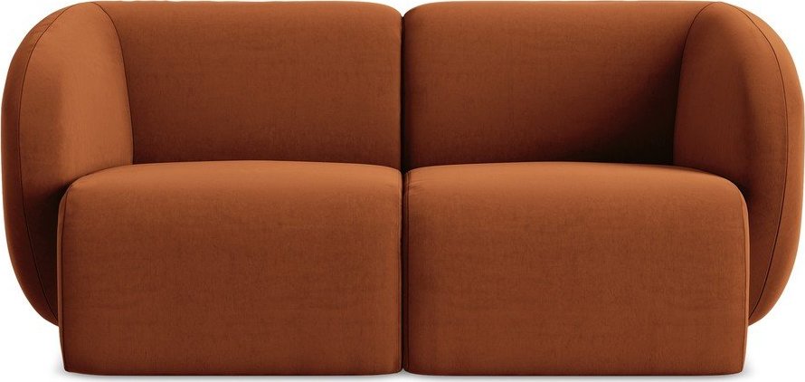 Sametová pohovka v terakotové barvě 174 cm Lani – Makamii Makamii