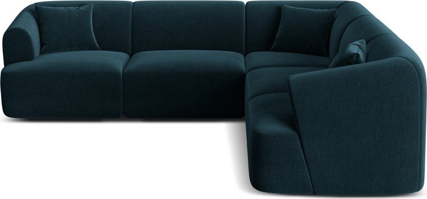 Sametová rohová pohovka v petrolejové barvě Campi – Cosmopolitan Design Cosmopolitan design