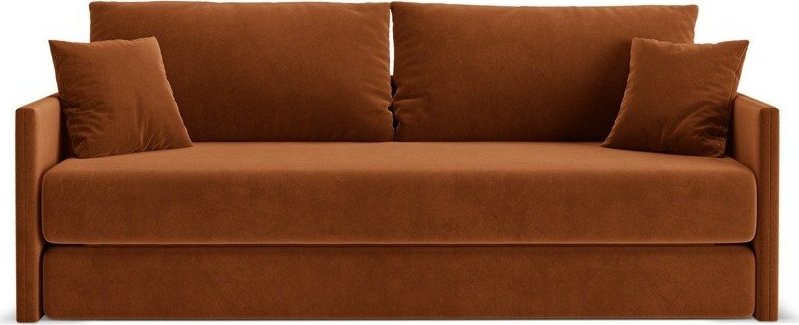 Sametová rozkládací pohovka v terakotové barvě 209 cm Shannon – Cosmopolitan Design Cosmopolitan design