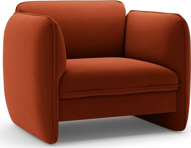 Sametové křeslo v cihlové barvě Georgia – Micadoni Micadoni