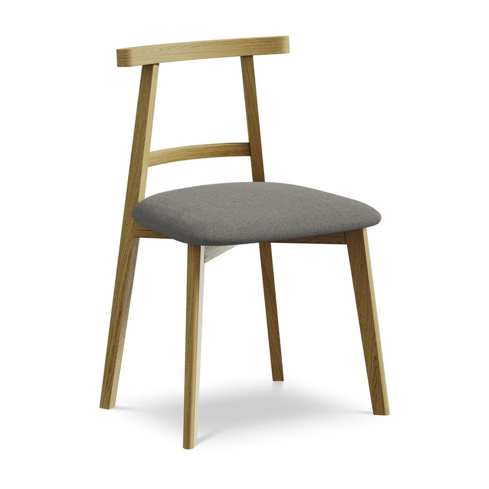 Šedá jídelní židle z masivního dřeva Ohelo – Makamii Makamii