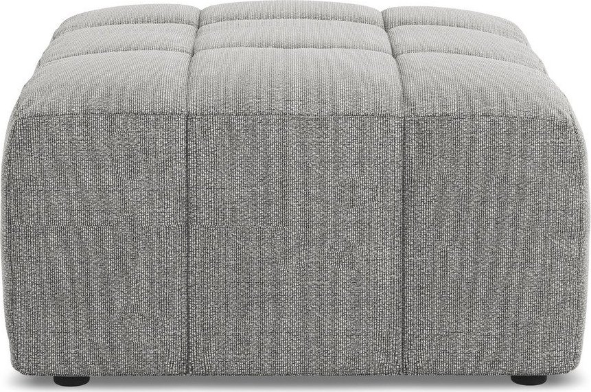 Šedá podnožka z textilie bouclé Aloha – Makamii Makamii