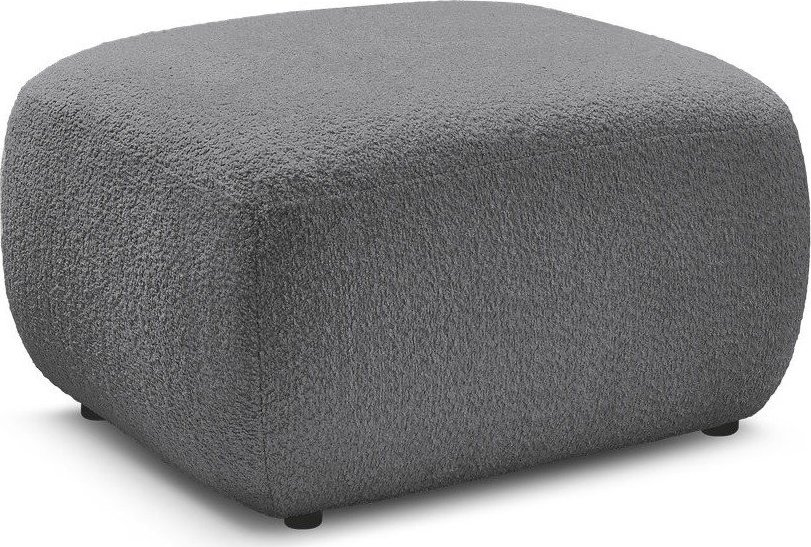 Šedá podnožka z textilie bouclé Montaigne – Bobochic Paris Bobochic Paris