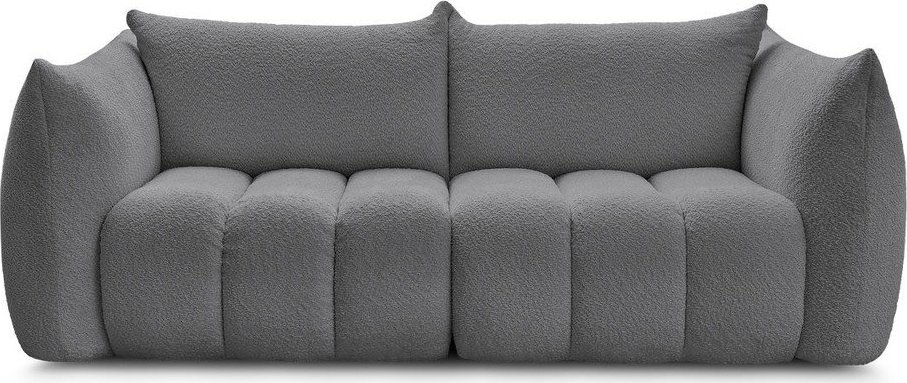 Šedá pohovka z textilie bouclé 234 cm Azra – Bobochic Paris Bobochic Paris