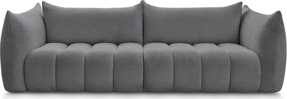 Šedá pohovka z textilie bouclé 286 cm Azra – Bobochic Paris Bobochic Paris