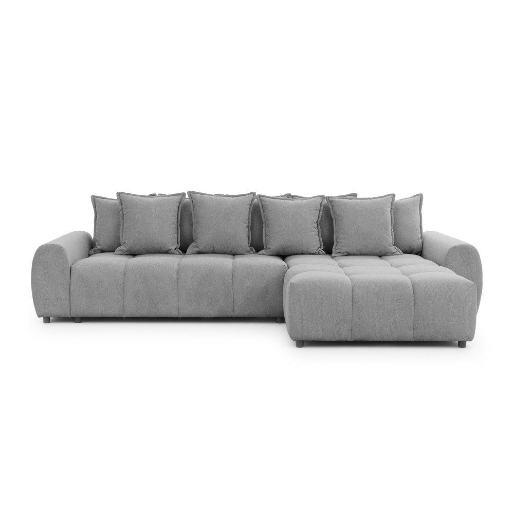 Šedá rohová pohovka (pravý roh/s lenoškou) Albane – Ropez Ropez