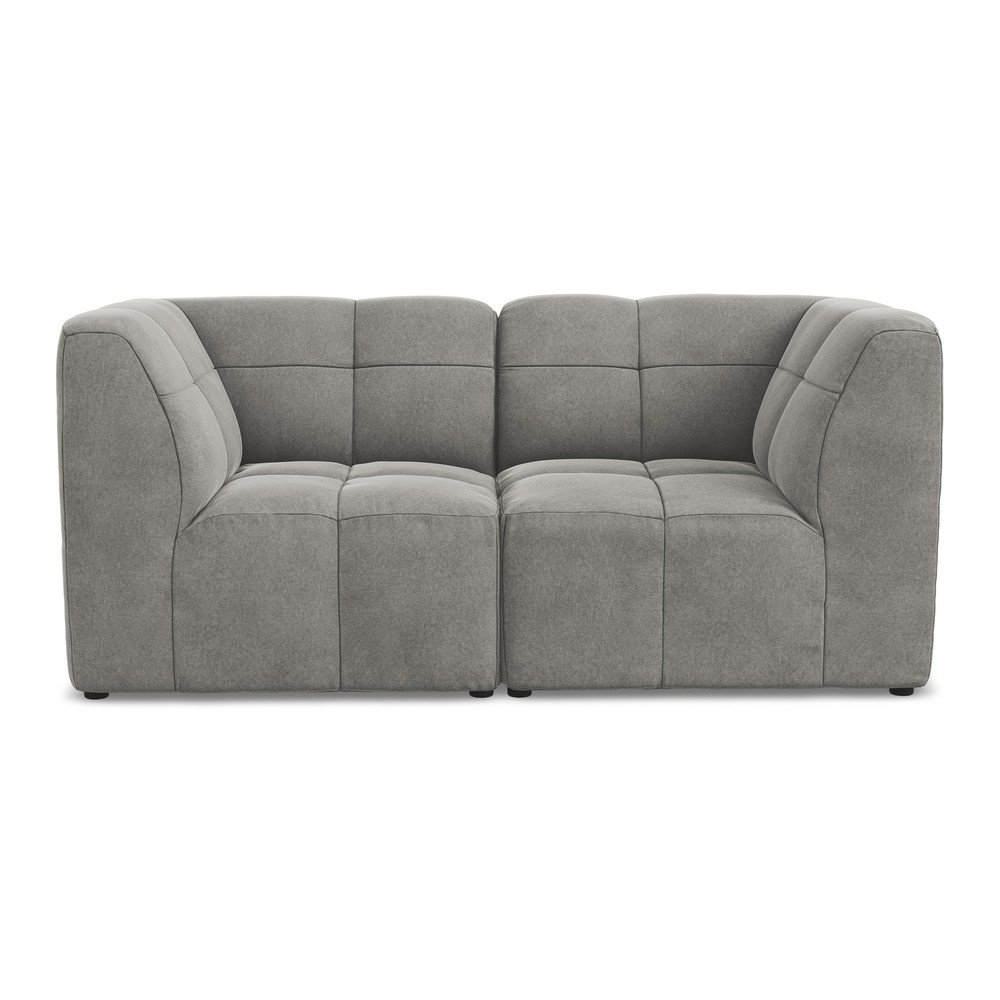 Šedá sametová pohovka 180 cm Aloha – Makamii Makamii