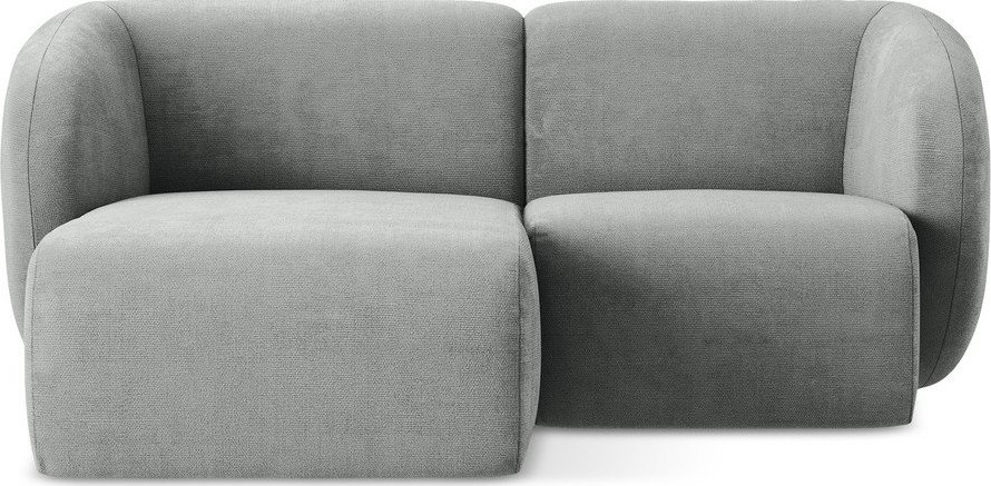 Šedá žinylková rohová pohovka (levý roh/s lenoškou) Lani – Makamii Makamii