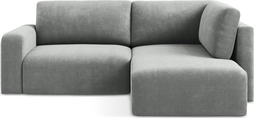 Šedá žinylková rozkládací/s úložným prostorem rohová pohovka (pravý roh/do L) Kona – Makamii Makamii