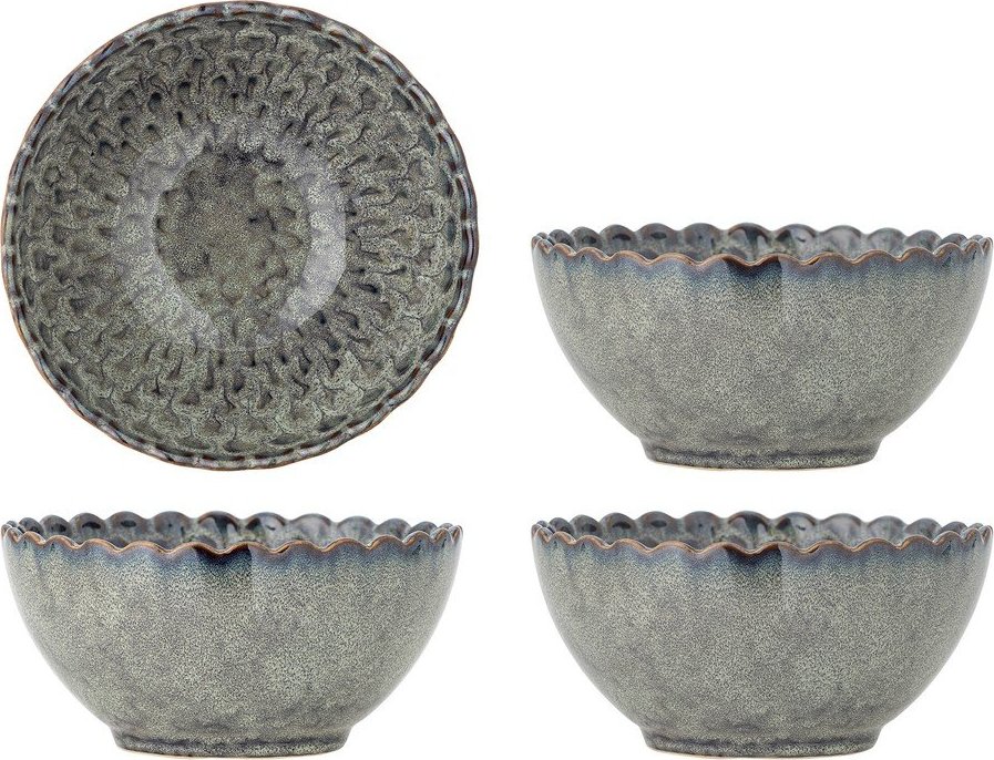 Šedé keramické polévkové misky v sadě 4 ks 625 ml Katrina – Bloomingville Bloomingville