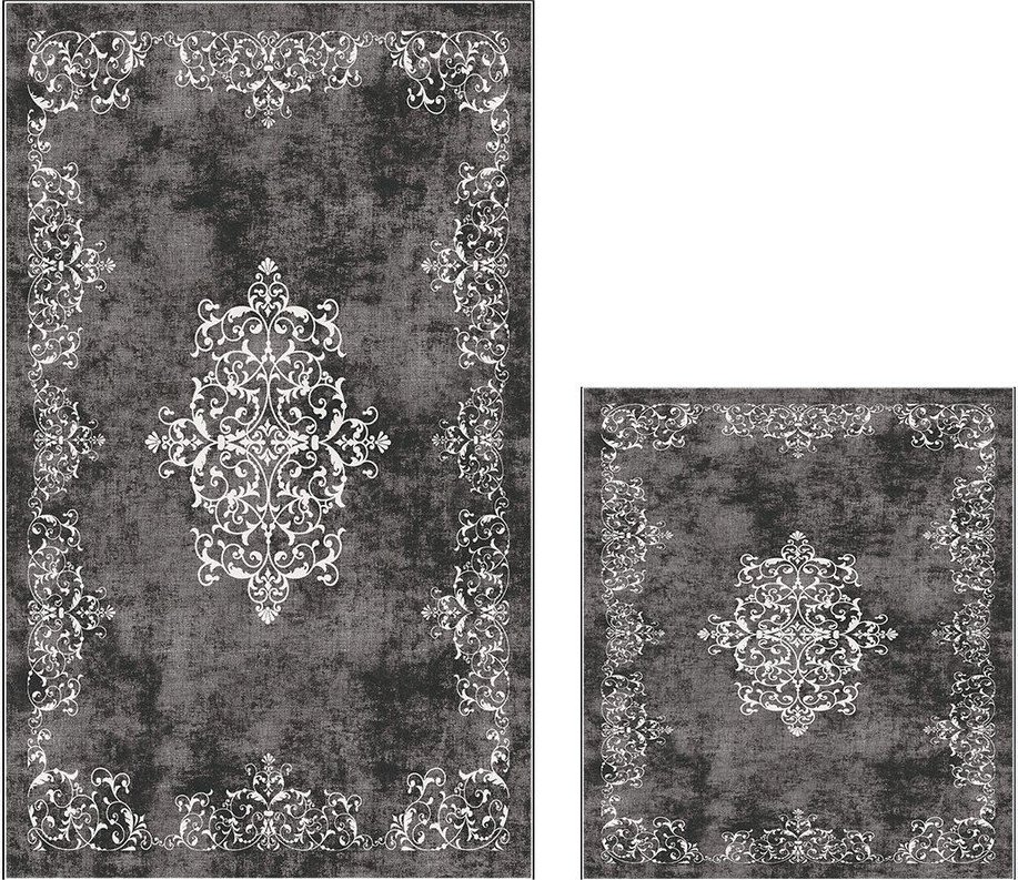 Šedé koupelnové předložky v sadě 2 ks 60x100 cm – Foutastic Foutastic