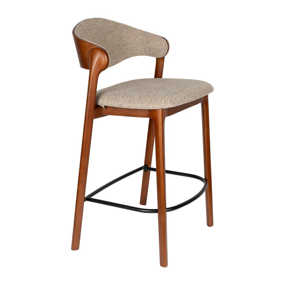 Šedobéžová čalouněná barová židle Babington – Dutchbone Dutchbone