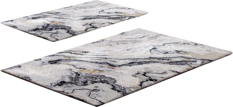 Šedobéžové koupelnové předložky v sadě 2 ks 60x100 cm CT – Foutastic Foutastic