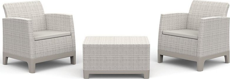 Šedobéžový zahradní lounge set pro 2 Scandi Forma – Keter Keter