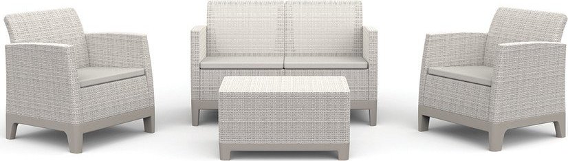 Šedobéžový zahradní lounge set pro 4 Scandi Forma – Keter Keter