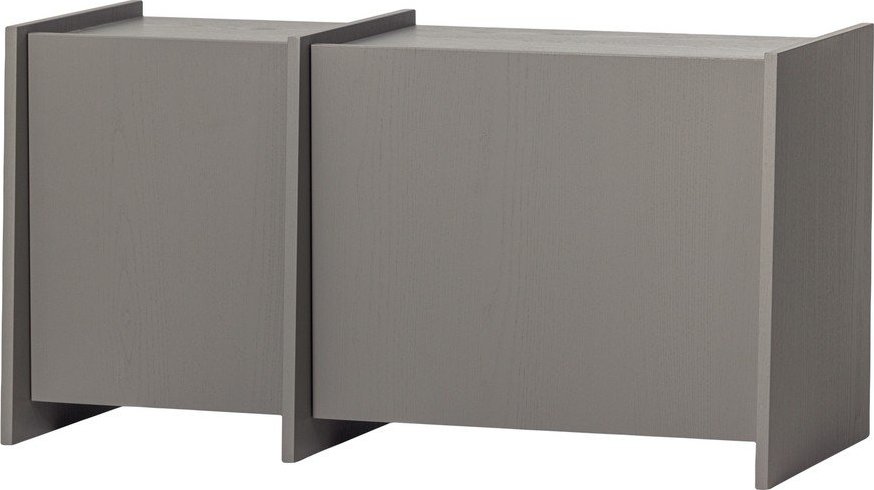 Šedý TV stolek v dekoru jasanu 102x53x44 cm Brock – WOOOD WOOOD