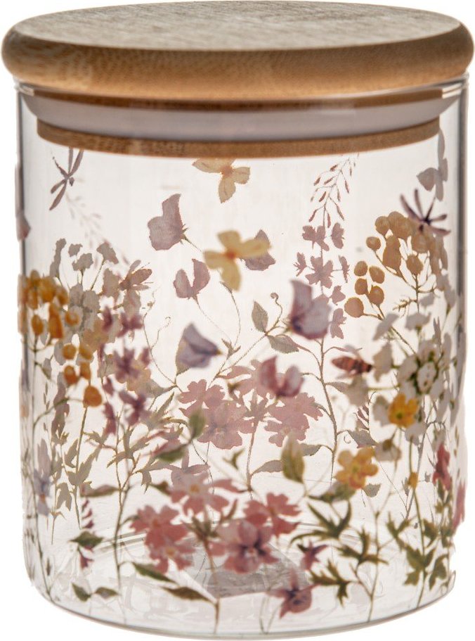 Skleněná dóza na potraviny Flowers – Dakls Dakls