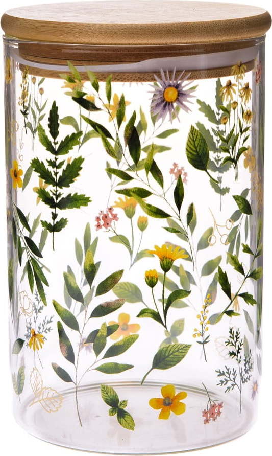 Skleněná dóza na potraviny Wildflowers – Dakls Dakls