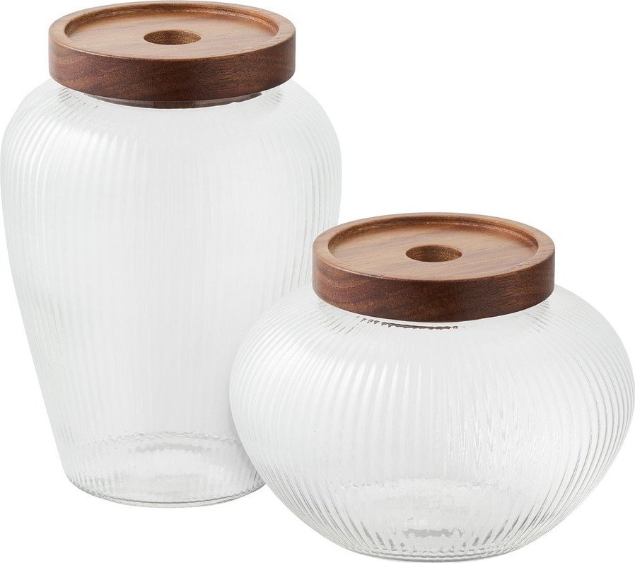 Skleněné dózy v sadě 2 ks Maya – House Nordic House Nordic