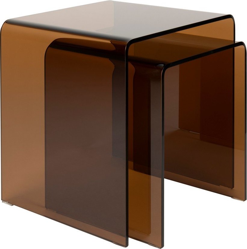 Skleněné odkládací stolky v sadě 2 ks 40x45 cm Vetro – Dutchbone Dutchbone