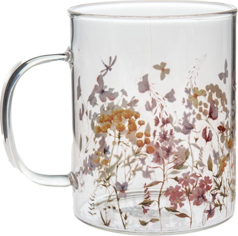 Skleněný hrnek 410 ml Flowers – Dakls Dakls