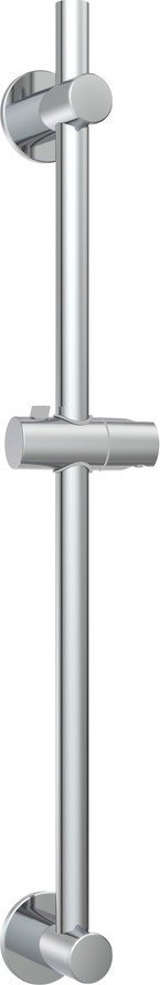 Sprchová tyč bez vrtání z nerezové oceli v leskle stříbrné barvě s posuvným držákem 70 cm – Wenko WENKO