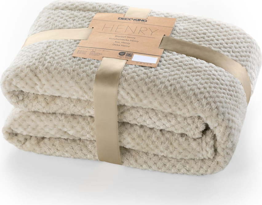 Světle hnědá deka z mikrovlákna DecoKing Henry