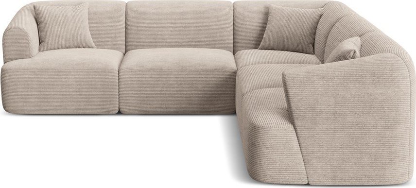 Světle hnědá manšestrová rohová pohovka Campi – Cosmopolitan Design Cosmopolitan design