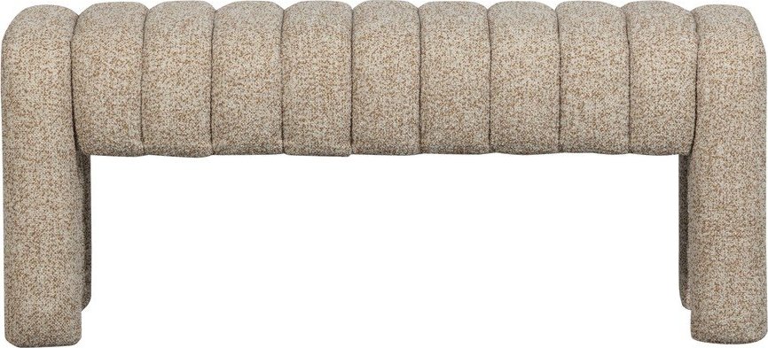 Světle hnědá polstrovaná lavice z textilie bouclé Frex – WOOOD WOOOD