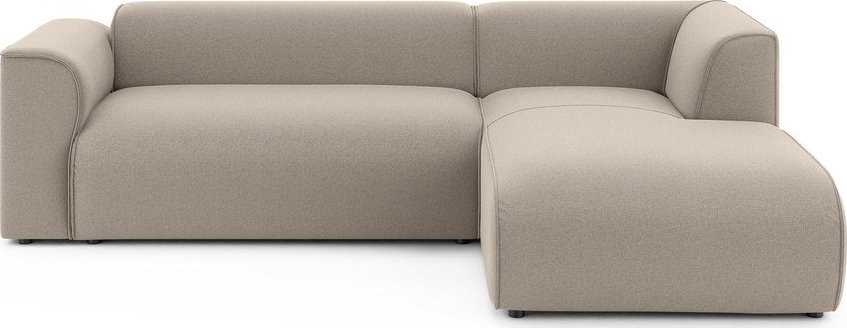 Světle hnědá rohová pohovka (pravý roh/s lenoškou) Merid – Ropez Ropez