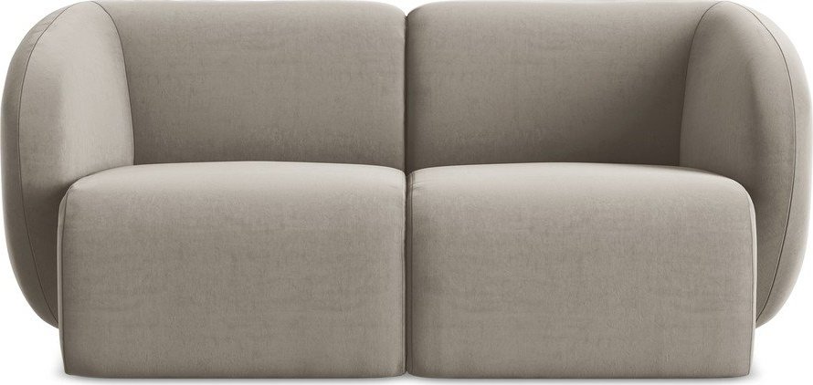 Světle hnědá sametová pohovka 174 cm Lani – Makamii Makamii