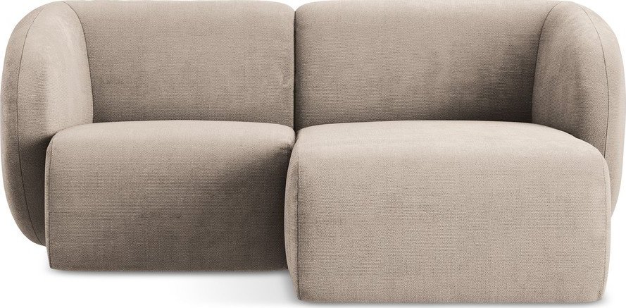 Světle hnědá žinylková rohová pohovka (pravý roh/s lenoškou) Lani – Makamii Makamii