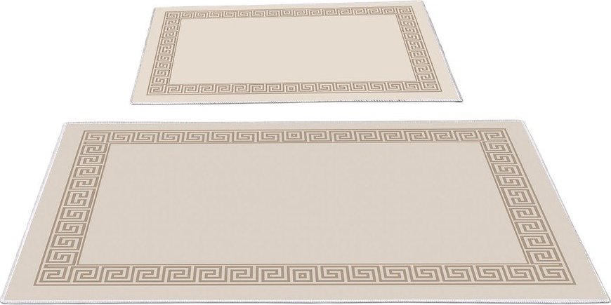 Světle hnědé koupelnové předložky v sadě 2 ks 60x100 cm – Foutastic Foutastic