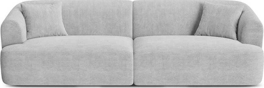 Světle šedá manšestrová pohovka 255 cm Campi – Cosmopolitan Design Cosmopolitan design