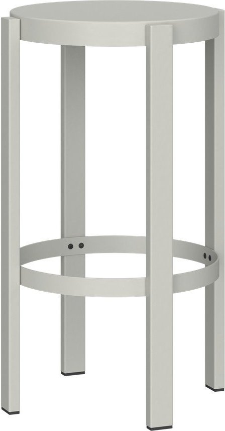 Světle šedá ocelová barová stolička (výška sedáku 65 cm) Doon – noo.ma NOO.MA